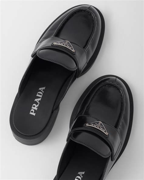 prada patent leather mules|prada leather slippers sale.